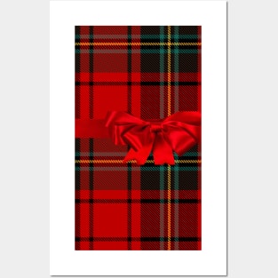 Plaid Christmas Present Posters and Art